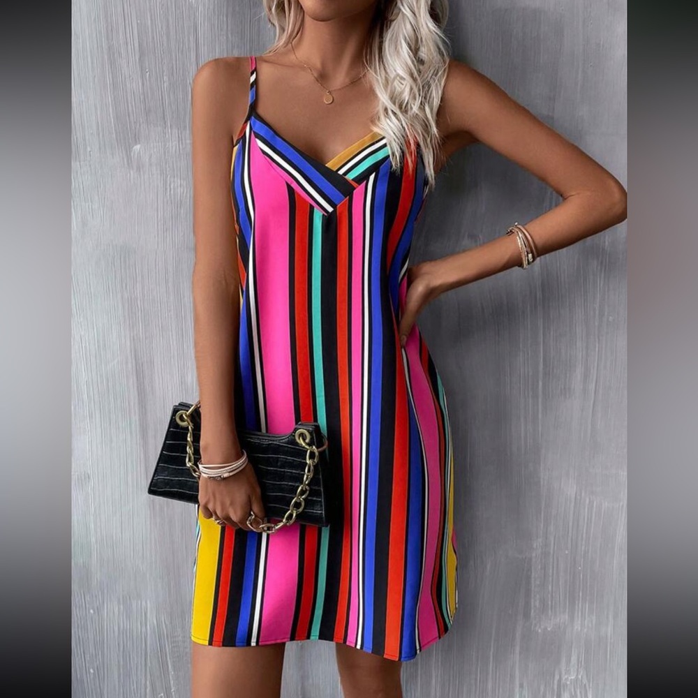 Boho striped cami dress